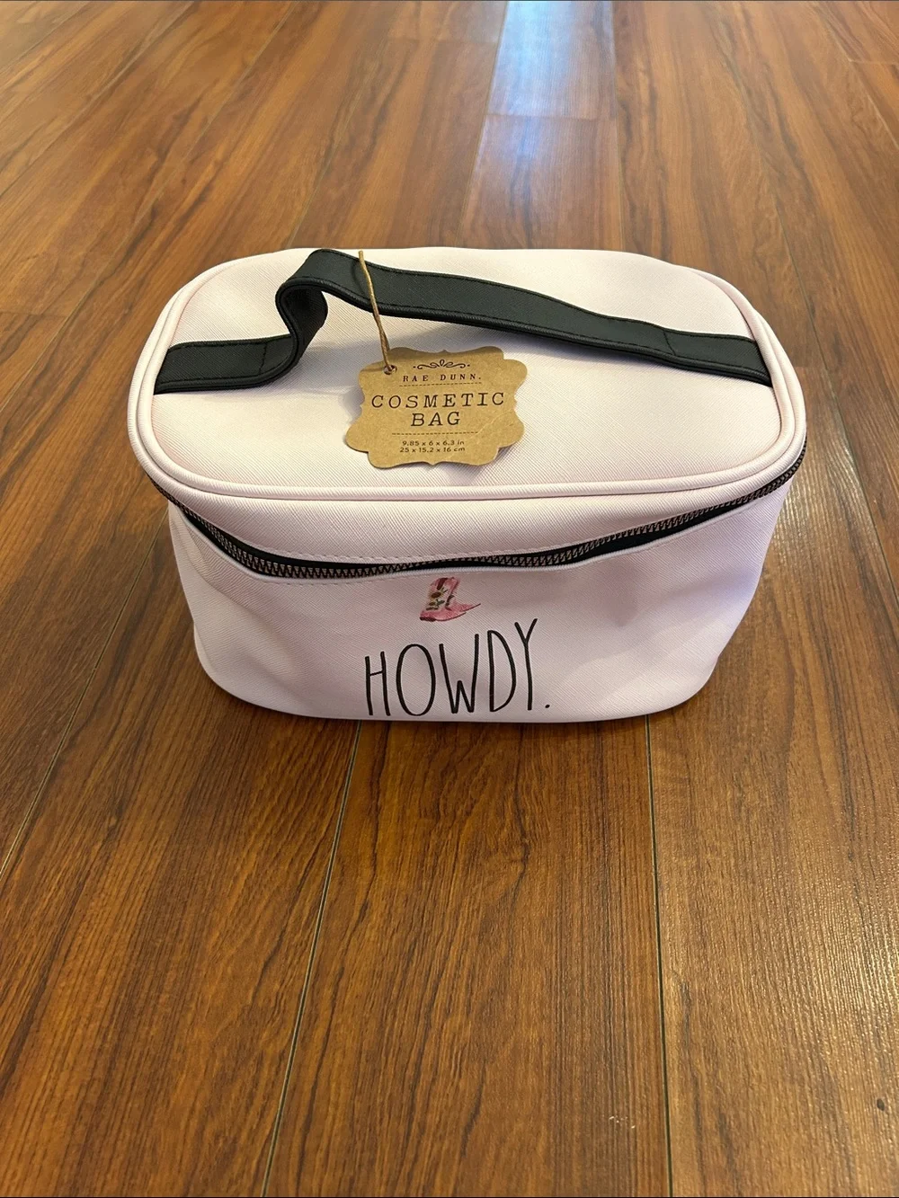 Rae Dunn Pink Howdy Cosmetic Bag
